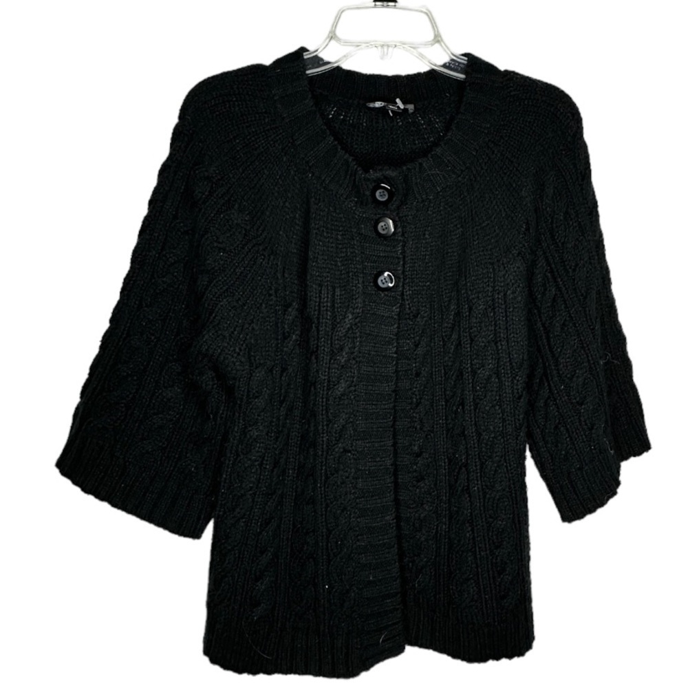 AB Studio Black Cardigan Sweater